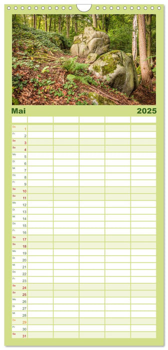 Der Odenwald und das Felsenmeer (CALVENDO Familienplaner 2025)