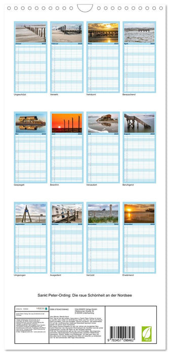 Sankt Peter-Ording: Die raue Schönheit an der Nordsee (CALVENDO Familienplaner 2025)