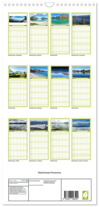 Walchensee Panorama (CALVENDO Familienplaner 2025)