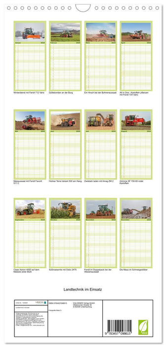 Landtechnik im Einsatz (CALVENDO Familienplaner 2025)