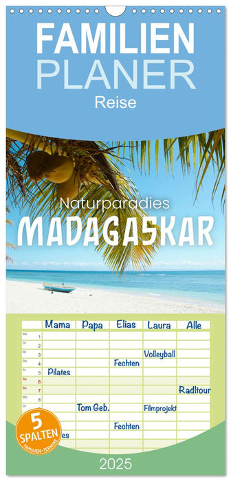 Naturparadies Madagaskar (CALVENDO Familienplaner 2025)