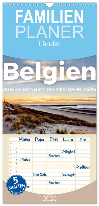 Belgien - Bezaubernde Natur und eindrucksvolle Städte. (CALVENDO Familienplaner 2025)