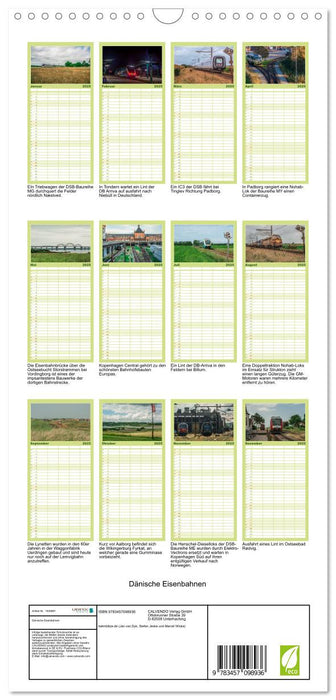 Dänische Eisenbahnen (CALVENDO Familienplaner 2025)