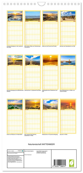 Naturlandschaft WATTENMEER (CALVENDO Familienplaner 2025)