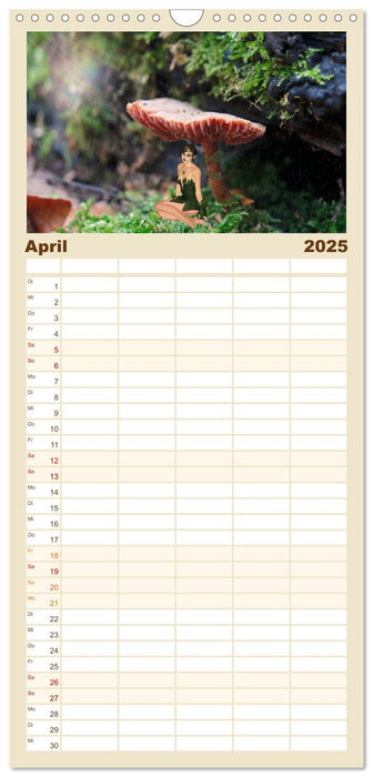 Pilz im Elfenwald (CALVENDO Familienplaner 2025)