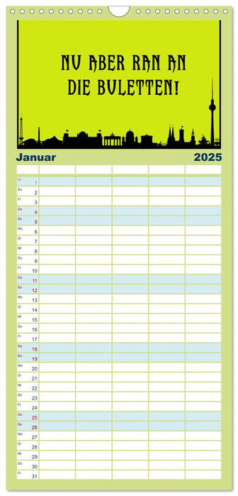 Berliner Mundart (CALVENDO Familienplaner 2025)