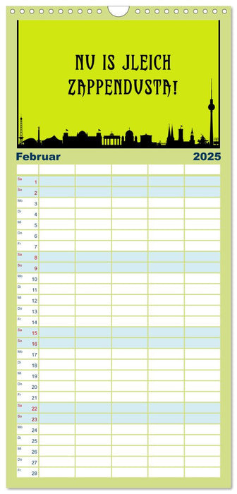 Berliner Mundart (CALVENDO Familienplaner 2025)