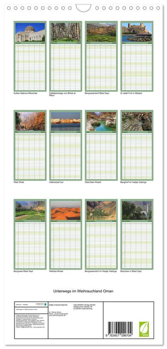Unterwegs im Weihrauchland Oman (CALVENDO Familienplaner 2025)