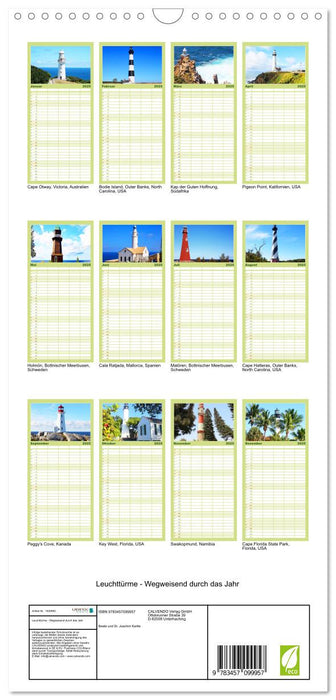Leuchttürme - Wegweisend durch das Jahr (CALVENDO Familienplaner 2025)