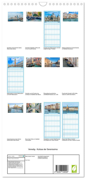 Venedig - Kulisse der Serenissima (CALVENDO Familienplaner 2025)