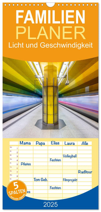 Licht und Geschwindigkeit (CALVENDO Familienplaner 2025)