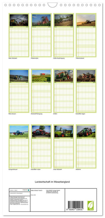 Landwirtschaft im Weserbergland (CALVENDO Familienplaner 2025)