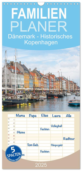 Dänemark - Historisches Kopenhagen (CALVENDO Familienplaner 2025)