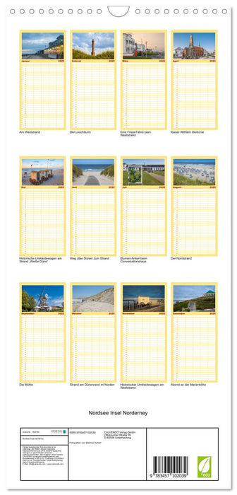 Nordsee Insel Norderney (CALVENDO Familienplaner 2025)