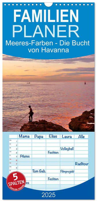Meeres-Farben - Die Bucht von Havanna (CALVENDO Familienplaner 2025)