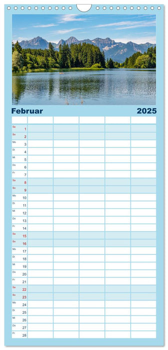 Forggensee und Alpsee - Urlaubsparadies Bayerisches Allgäu (CALVENDO Familienplaner 2025)