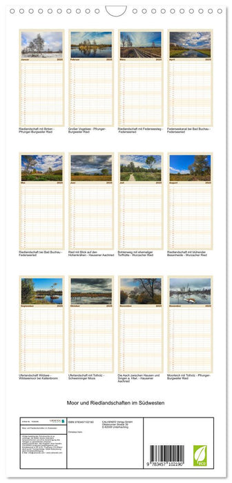 Moor und Riedlandschaften im Südwesten (CALVENDO Familienplaner 2025)