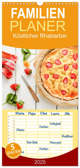 Köstlicher Rhabarber (CALVENDO Familienplaner 2025)