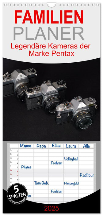 Legendäre Kameras der Marke Pentax (CALVENDO Familienplaner 2025)
