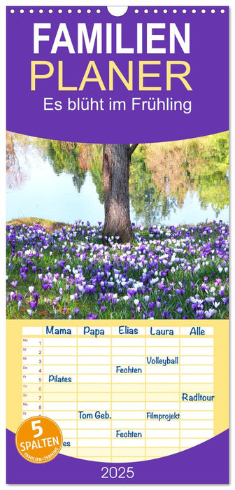 Es blüht im Frühling (CALVENDO Familienplaner 2025)