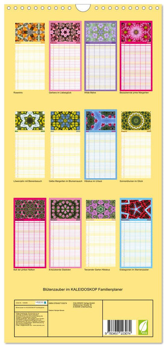 Blütenzauber im KALEIDOSKOP Familienplaner (CALVENDO Familienplaner 2025)