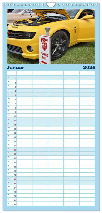 US Cars Kalender (CALVENDO Familienplaner 2025)