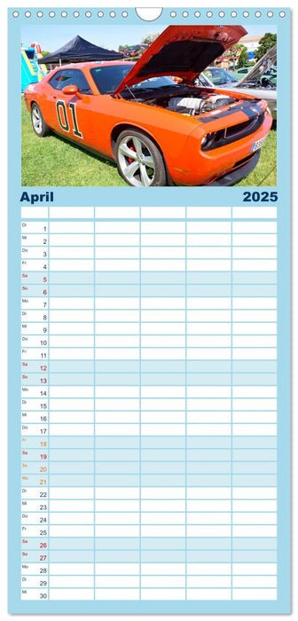 US Cars Kalender (CALVENDO Familienplaner 2025)
