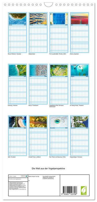 Die Welt aus der Vogelperspektive (CALVENDO Familienplaner 2025)