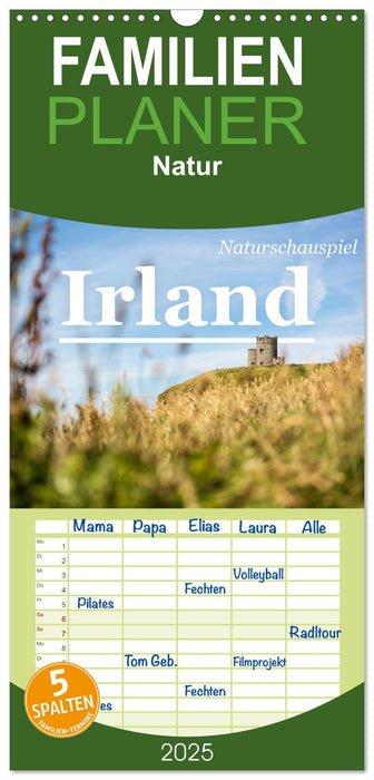Naturschauspiel Irland (CALVENDO Familienplaner 2025)