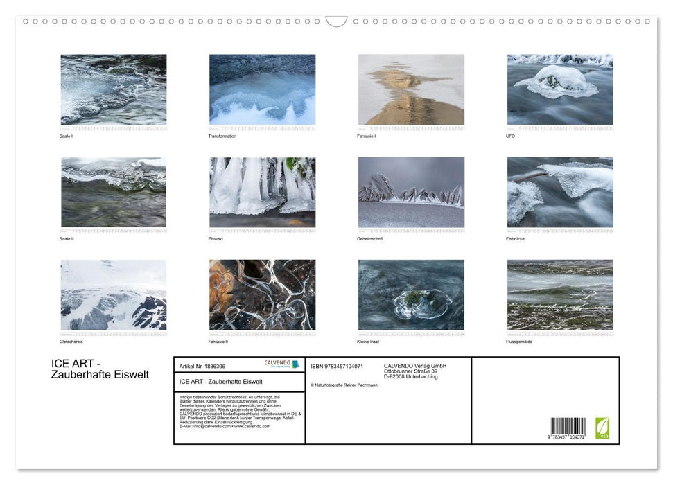 ICE ART - Zauberhafte Eiswelt (CALVENDO Wandkalender 2025)