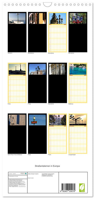 Straßenlaternen in Europa (CALVENDO Familienplaner 2025)