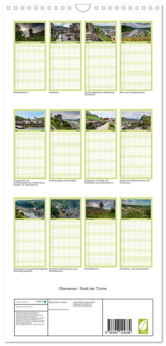 Oberwesel - Stadt der Türme (CALVENDO Familienplaner 2025)