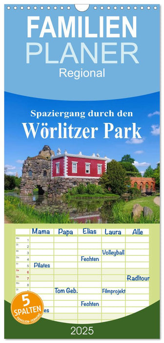 Spaziergang durch den Wörlitzer Park (CALVENDO Familienplaner 2025)