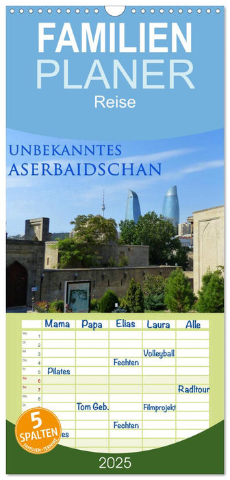Unbekanntes Aserbaidschan (CALVENDO Familienplaner 2025)