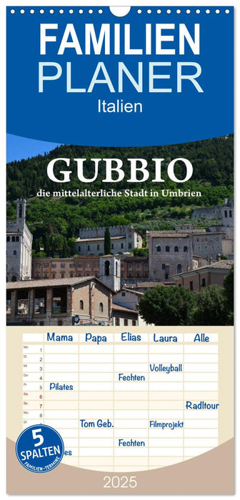 Gubbio - die mittelalterliche Stadt in Umbrien (CALVENDO Familienplaner 2025)