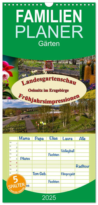 Landesgartenschau Oelsnitz im Erzgebirge - Frühjahrsimpressionen (CALVENDO Familienplaner 2025)