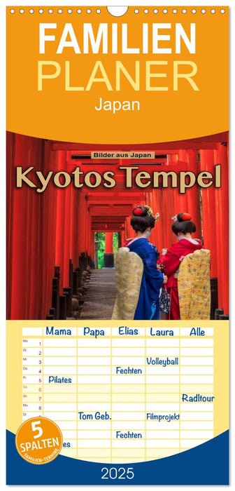 Kyotos Tempel - Bilder aus Japan (CALVENDO Familienplaner 2025)