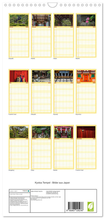Kyotos Tempel - Bilder aus Japan (CALVENDO Familienplaner 2025)