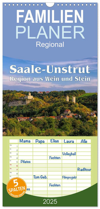 Saale-Unstrut - Region aus Wein und Stein (CALVENDO Familienplaner 2025)