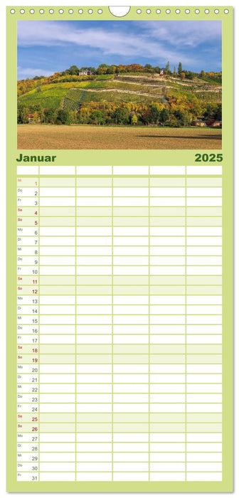 Saale-Unstrut - Region aus Wein und Stein (CALVENDO Familienplaner 2025)