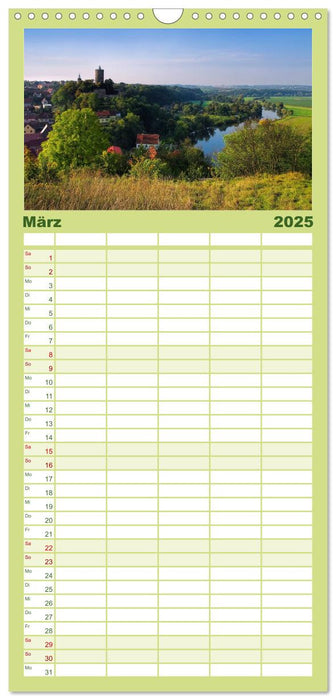 Saale-Unstrut - Region aus Wein und Stein (CALVENDO Familienplaner 2025)