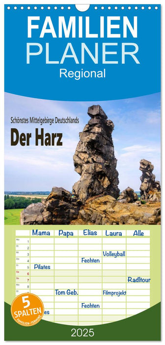 Der Harz - Schönstes Mittelgebirge Deutschlands (CALVENDO Familienplaner 2025)