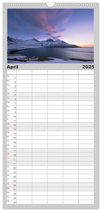 Faszination Licht am Polarkreis (CALVENDO Familienplaner 2025)