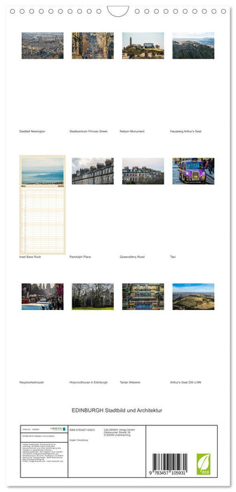 EDINBURGH Stadtbild und Architektur (CALVENDO Familienplaner 2025)