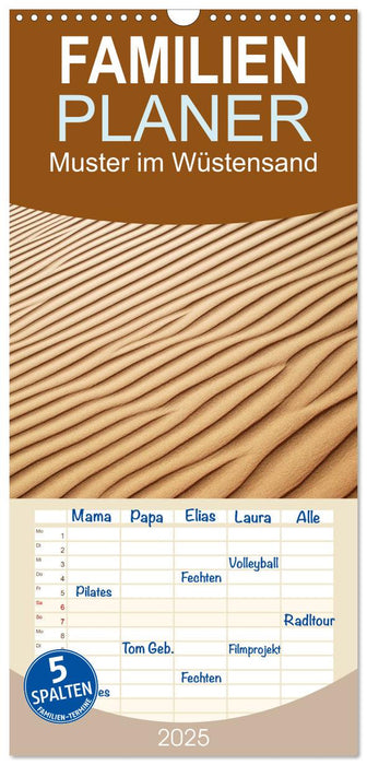 Muster im Wüstensand (CALVENDO Familienplaner 2025)