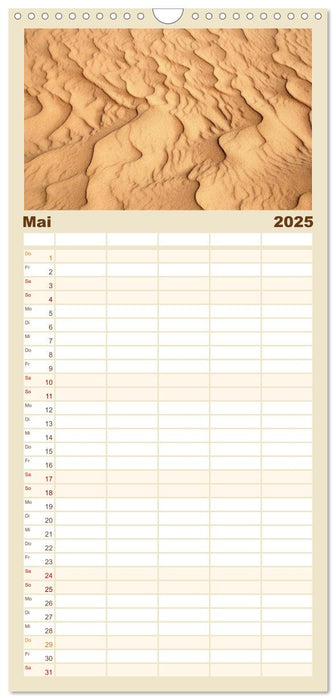 Muster im Wüstensand (CALVENDO Familienplaner 2025)