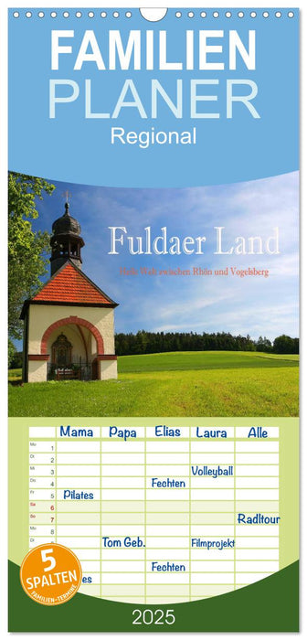 Fuldaer Land - Heile Welt zwischen Rhön und Vogelsberg (CALVENDO Familienplaner 2025)