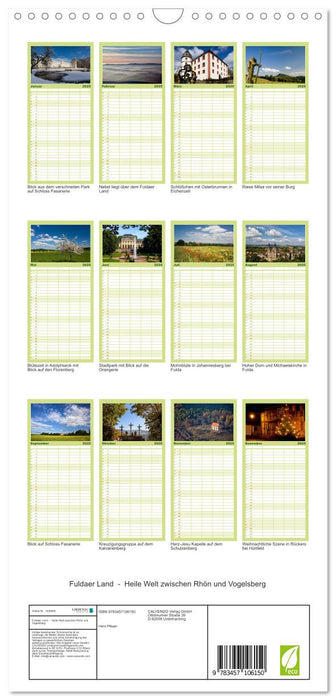 Fuldaer Land - Heile Welt zwischen Rhön und Vogelsberg (CALVENDO Familienplaner 2025)