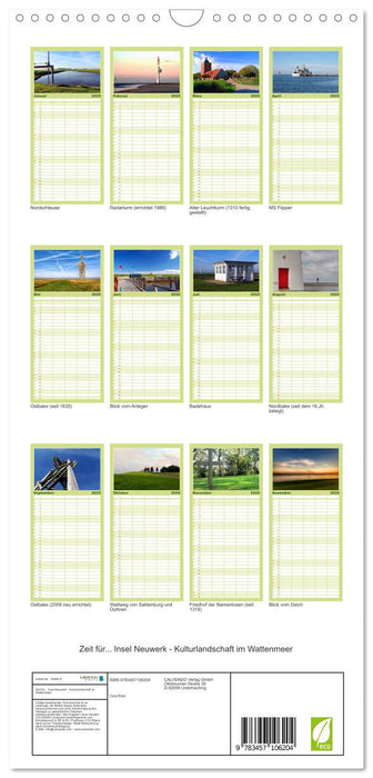 Zeit für... Insel Neuwerk - Kulturlandschaft im Wattenmeer (CALVENDO Familienplaner 2025)