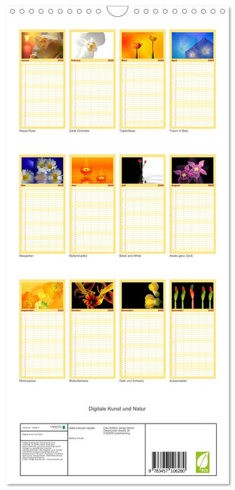 Digitale Kunst und Natur (CALVENDO Familienplaner 2025)